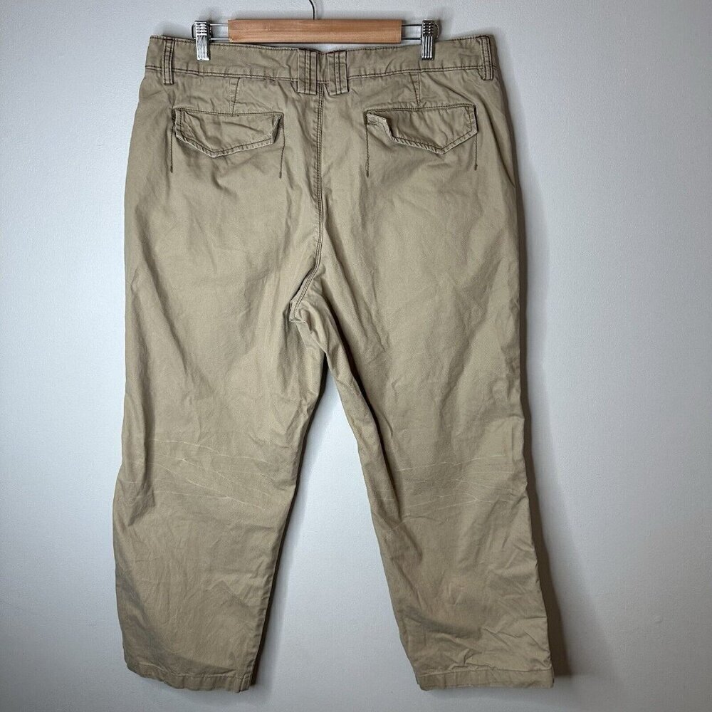 Tommy Bahama Pants Mens 38x30 (actual 38x27) Tan Chino Flat Front Slacks - Picture 6 of 12